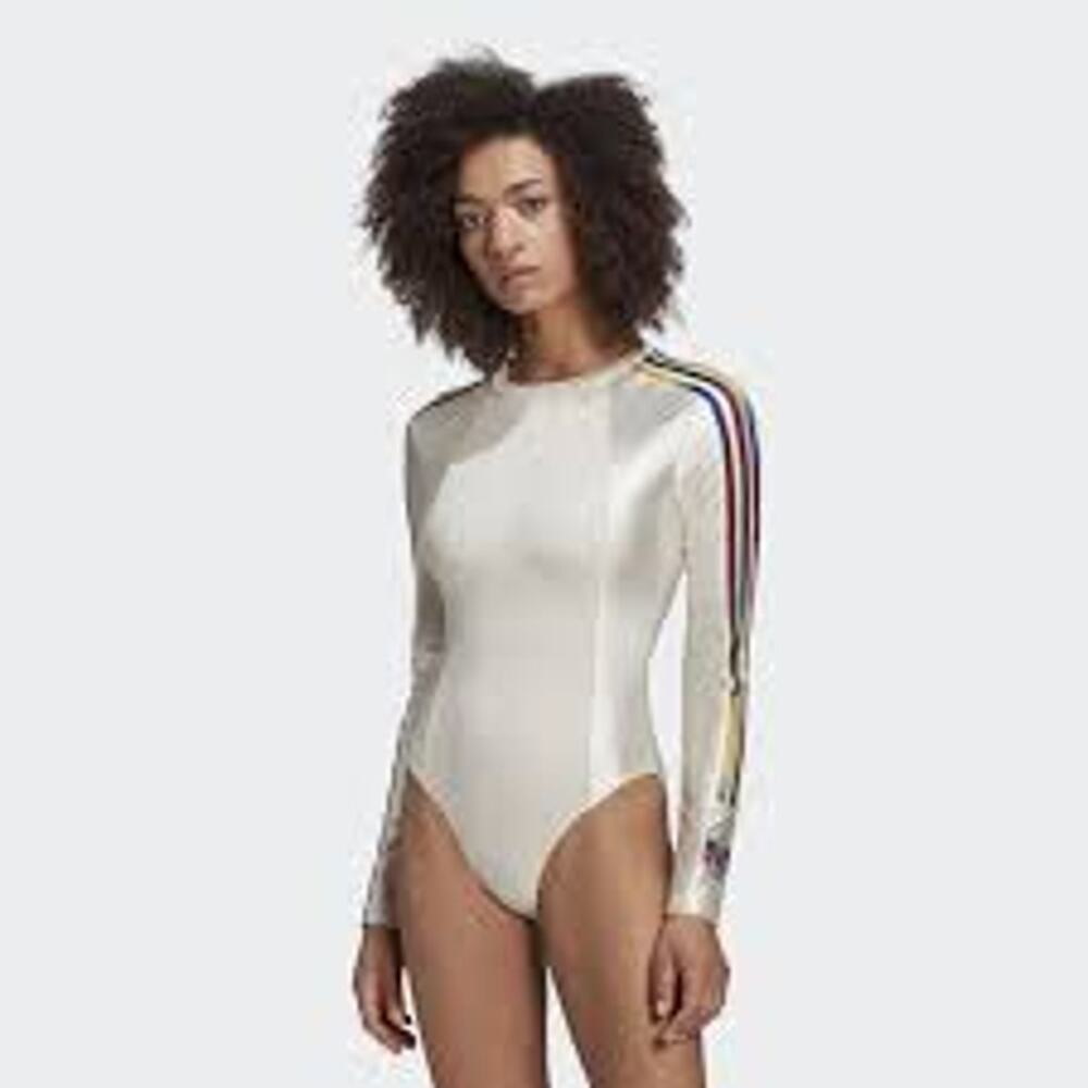 ADIDAS ORIGINALS PAOLINA RUSSO EDITION SATIN BODYSUIT SIZE SMALL